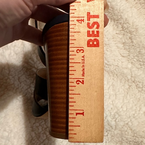 Michael Kors Damita Sandal Admiral Blue zipper leather chunky high heel 8.5M - Picture 10 of 10